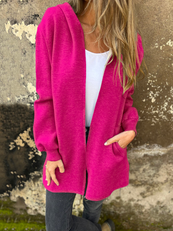 CLEARANCE SALEš„ Round Neck Zipper Long Sleeve Casual Jacket
