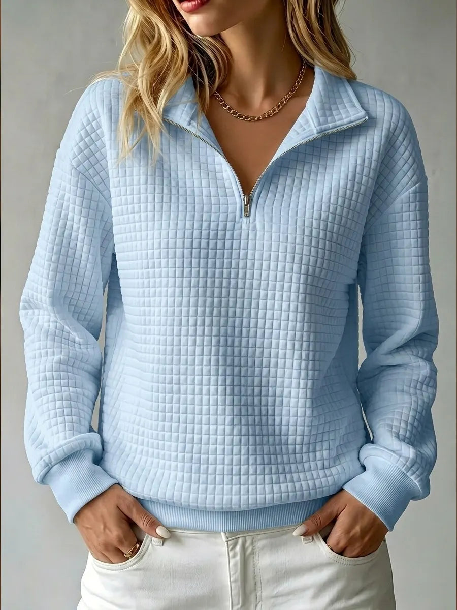 CLEARANCE SALE🔥49% OFF🔥 Women's Casual Quilted 1/4 Zip Sweatshirt