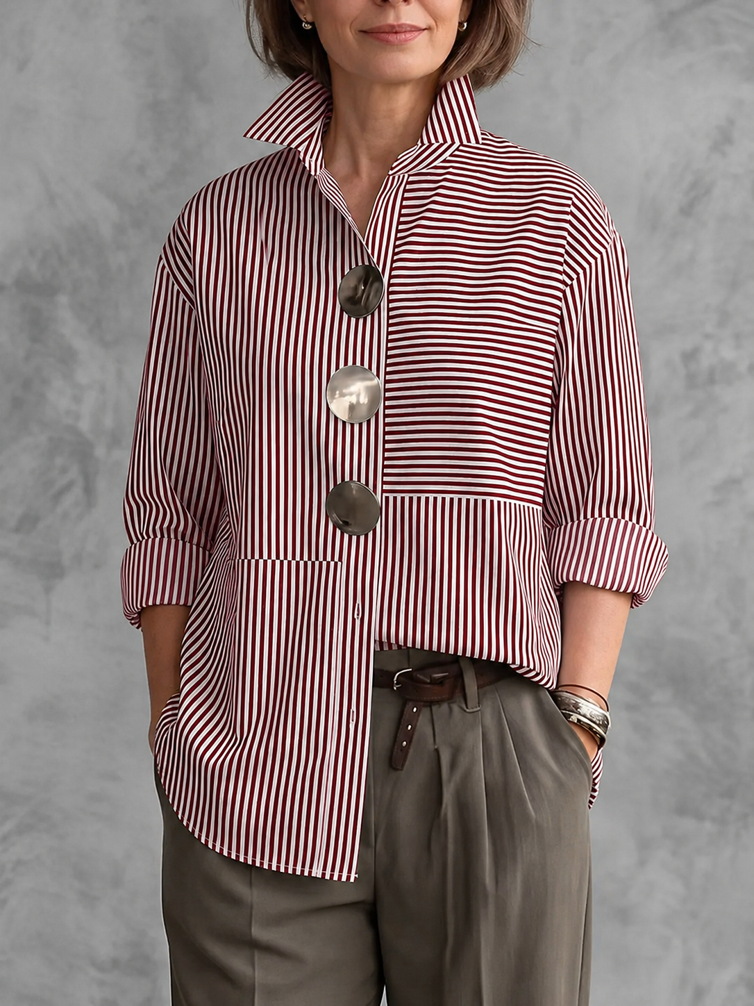 CLEARANCE SALE🔥 Casual Striped Linen-cotton Shirt
