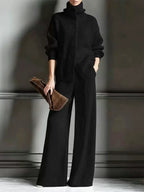 Women's Cozy Cardigan Sweater and Pants Two-Piece Set